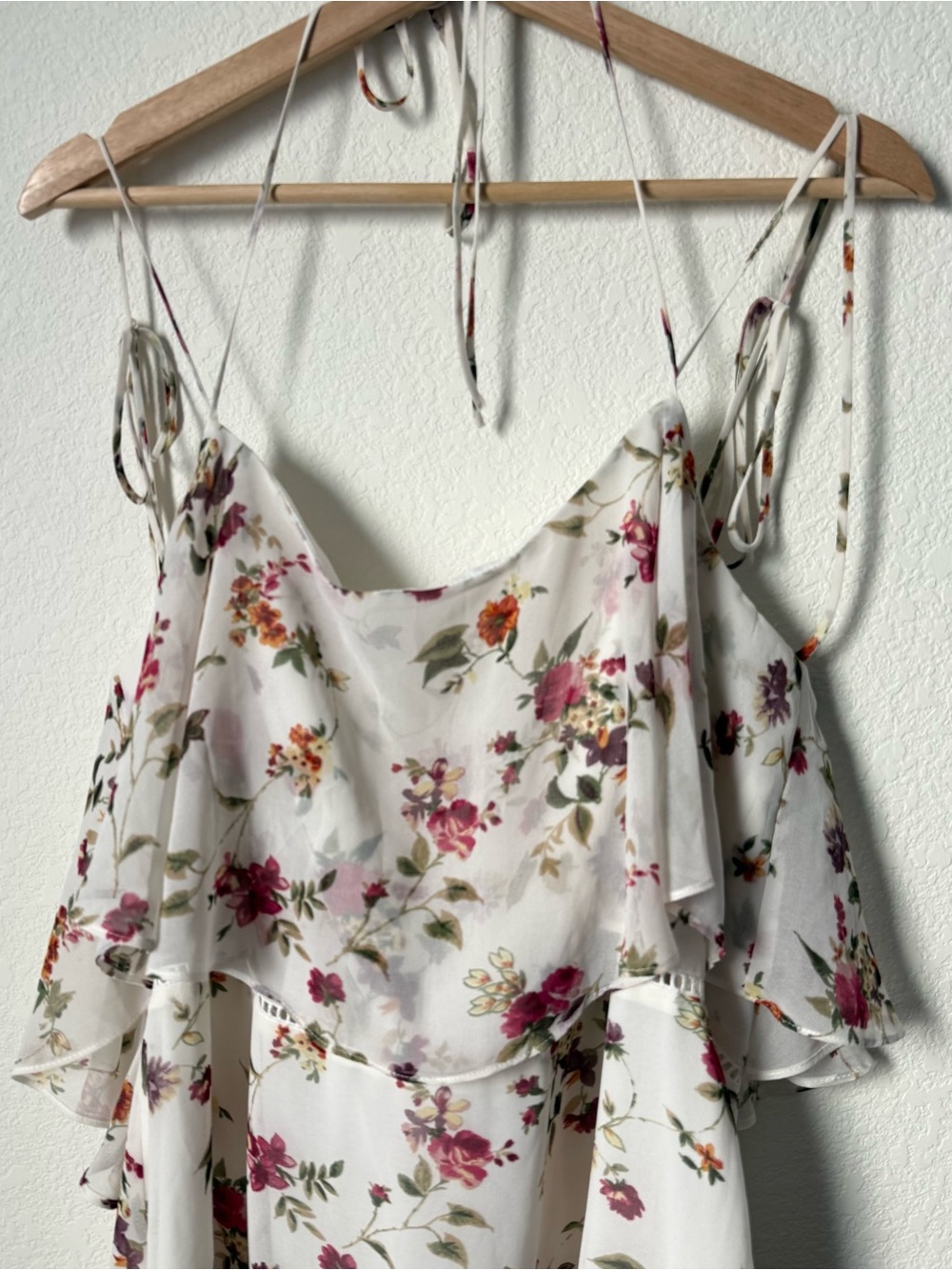 Wayf Imola White Floral Tiered Midi Dress XXL - Picture 5 of 8